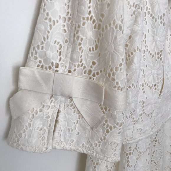 DONATED HP 🎉 NWT Jon Cream Eyelet Suit Jacket and Skirt 8 - Picture 3 of 8